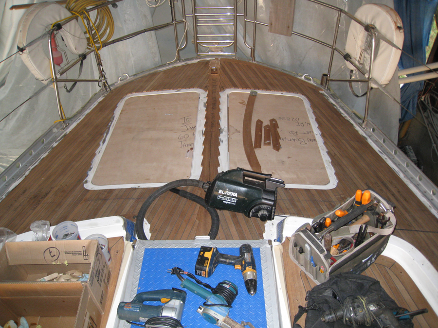 Alerre 5 dryfitting Safe Harbors Jamestown Boatyard