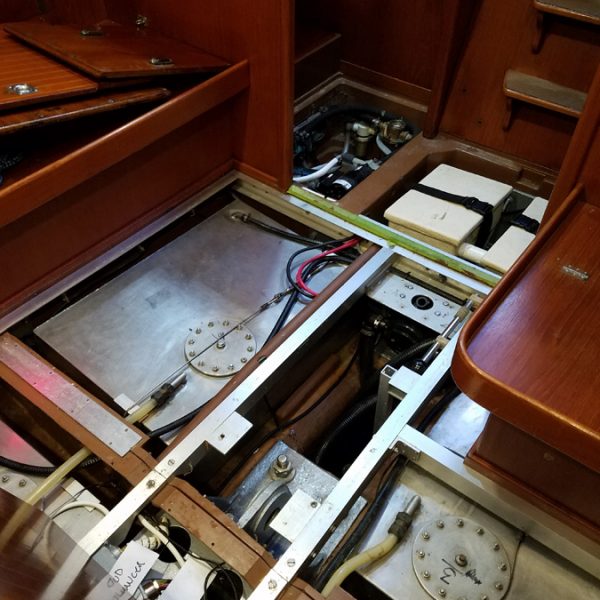 BILGE SYSTEMS REINSTALLED AFT VIEW