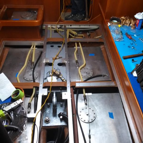 TANKAGE CLEANED & REINSTALLED, PLUMBING & WIRING GOING TOGETHER