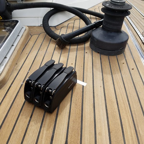 Wind Dancer halyard area after modifications Wind Dancer halyard area after modifications