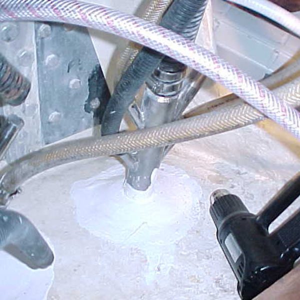 Belle Aurore, new drain manifold installation Baltic 55