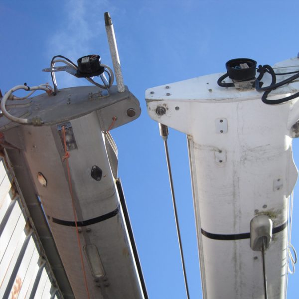 Baltic 55 mast next to Swan 56 furling mast