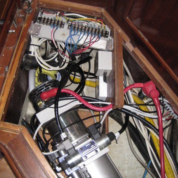 Belle Aurore, new mainsail furler power-pack Baltic 55