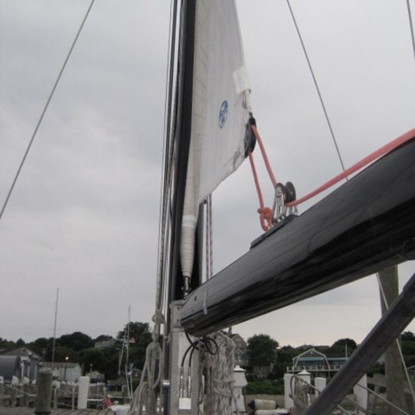 Belle Aurore, mast conversion complete Baltic 55
