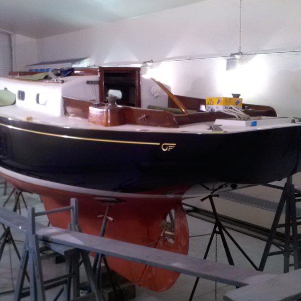 Great Eagle, hull complete ready for toerail installations. Great Eagle, hull complete ready for toerail installations.
