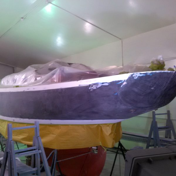 Great Eagle, hull prep work prior to installation of new rails. Great Eagle, hull prep work prior to installation of new rails.