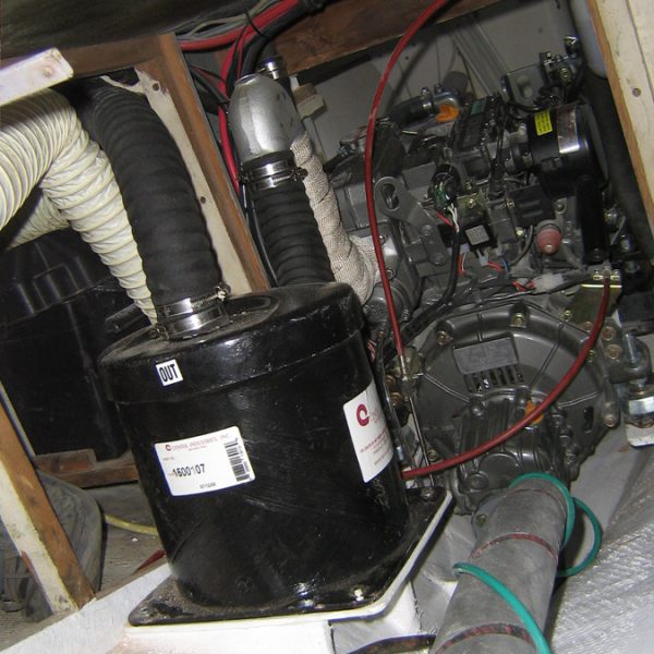 Great Eagle, new motor aft view Great Eagle, new motor aft view