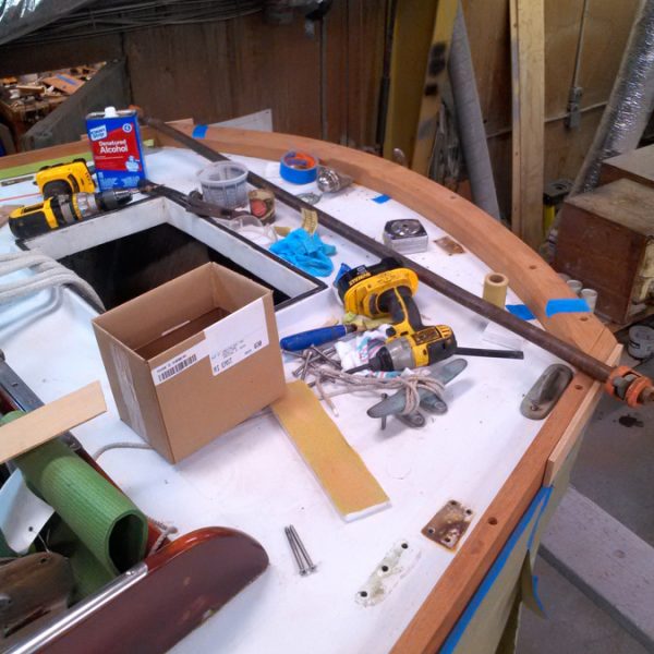 Great Eagle, newly shaped rails aft Great Eagle, newly shaped rails aft